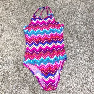 EUC TCP the Children’s Place Girls Size S Small 5/6 One Piece Swimsuit